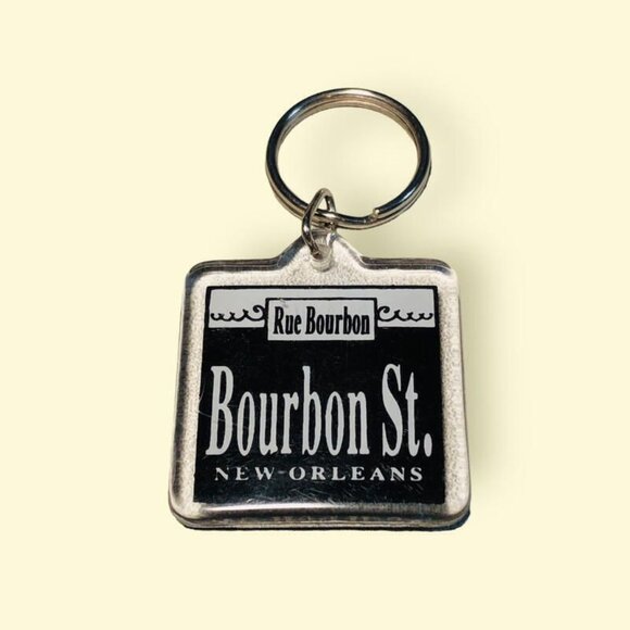 Bourbon St. New Orleans Keychain Keyring Vacation Travel - Picture 2 of 2